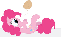 Size: 1024x618 | Tagged: safe, artist:mr-degration, pinkie pie, earth pony, pony, g4, behaving like a cat, female, solo, yarn