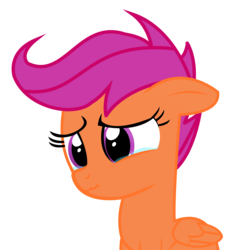 Size: 2200x2338 | Tagged: safe, artist:feelgoodpandemonium, artist:kuren247, scootaloo, g4, crying, female, high res, simple background, solo, sunburn, transparent background, vector, wavy mouth
