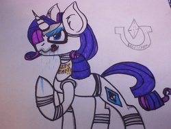 Size: 1024x768 | Tagged: safe, rarity, pony, robot, robot pony, five nights at aj's, g4, animatronic, female, five nights at freddy's, rarichica, solo