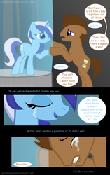 Size: 1044x1662 | Tagged: safe, artist:kpendragon, doctor whooves, minuette, time turner, g4, crying, doctor who, river song (doctor who)