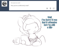 Size: 671x556 | Tagged: safe, artist:ende26, princess luna, g4, cute, female, filly, monochrome, solo, tumblr, woona, woona knight