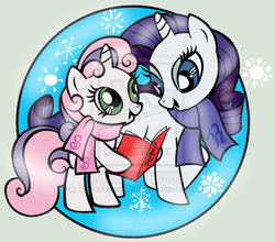 Size: 1379x1213 | Tagged: safe, artist:sailorusagichan, rarity, sweetie belle, g4, sisters