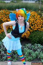 Size: 567x850 | Tagged: safe, artist:pixiekitty, rainbow dash, human, g4, cosplay, irl, irl human, photo