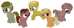 Size: 1000x385 | Tagged: safe, artist:peternators, earth pony, pegasus, pony, unicorn, cera, colt, crossover, don bluth, ducky (the land before time), female, filly, littlefoot, male, petrie, ponified, spike (the land before time), the land before time