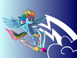 Size: 1600x1200 | Tagged: safe, artist:xilenobody143, rainbow dash, g4, female, scooter, solo