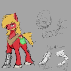 Size: 685x685 | Tagged: safe, artist:sonicsketcher64, big macintosh, earth pony, pony, g4, male, prosthetic limb, prosthetics, stallion