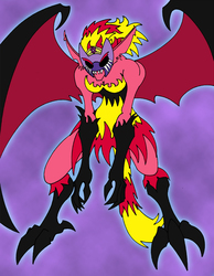 Size: 736x950 | Tagged: safe, artist:combatkaiser, sunset shimmer, demon, equestria girls, g4, sunset satan