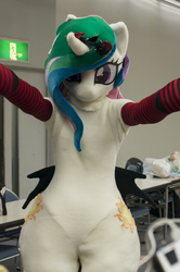 Size: 3182x4804 | Tagged: safe, artist:toki, princess celestia, g4, butt wings, fursuit, irl, japan, photo, solo, wide hips