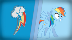 Size: 1920x1080 | Tagged: safe, artist:callazian, artist:embersatdawn, rainbow dash, g4, vector, wallpaper