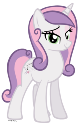 Size: 715x1118 | Tagged: safe, artist:missitofu, sweetie belle, g4, female, older, solo