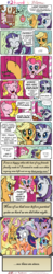 Size: 4285x21867 | Tagged: safe, artist:redapropos, applejack, fluttershy, pinkie pie, rainbow dash, rarity, twilight sparkle, alicorn, earth pony, pegasus, pony, unicorn, g4, absurd resolution, comic, female, implied death, implied rarijack, mane six, mare, sugarcube corner, traditional art, turnt, twilight sparkle (alicorn)