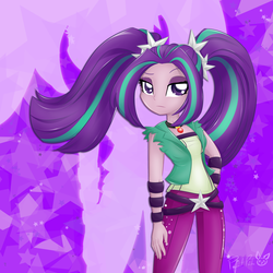 Size: 1280x1280 | Tagged: safe, artist:piichu-pi, aria blaze, equestria girls, g4, my little pony equestria girls: rainbow rocks, abstract background, female, gem, siren gem, solo