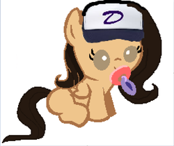 Size: 778x652 | Tagged: safe, pony, baby, baby pony, clementine (walking dead), hat, ponified, the walking dead, the walking dead game