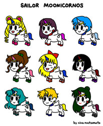 Size: 513x626 | Tagged: safe, artist:spacecoyote, alicorn, pony, barely pony related, sailor jupiter, sailor mars, sailor mercury, sailor moon (series), sailor neptune, sailor pluto, sailor ponies, sailor saturn, sailor senshi, sailor uranus, sailor venus, unicorno