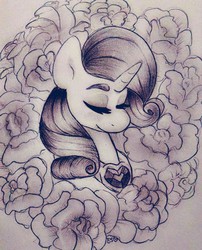 Size: 1034x1280 | Tagged: safe, artist:equestrian-strumpet, rarity, g4, female, solo, traditional art
