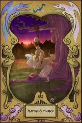 Size: 1204x1799 | Tagged: safe, artist:robd2003, mayor mare, g4, hanging, rope, tarot, tarot card