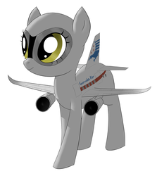 Size: 1468x1648 | Tagged: safe, artist:jh, oc, oc only, oc:belle carbone, original species, plane pony, pony, a350-800, plane, solo