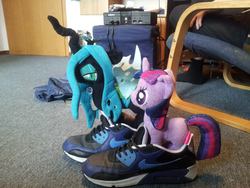 Size: 2048x1536 | Tagged: artist needed, safe, queen chrysalis, twilight sparkle, g4, irl, photo, plushie, race, weird