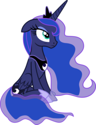 Size: 3995x5162 | Tagged: safe, artist:irisiter, princess luna, alicorn, pony, g4, absurd resolution, female, floppy ears, simple background, sitting, solo, tired, transparent background, vector