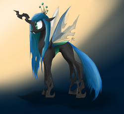 Size: 1221x1117 | Tagged: dead source, safe, artist:nakijan, queen chrysalis, changeling, changeling queen, g4, female, solo