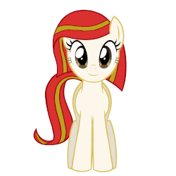 Size: 1000x1000 | Tagged: safe, artist:coma392, oc, oc only, oc:poniko, earth pony, pony, animated, blinking, earth pony oc, emofuri, front view, frown, full body, gif, hooves, looking at you, open mouth, open smile, pixiv, show accurate, simple background, smiling, smiling at you, solo, standing, tail, two toned mane, two toned tail, white background