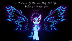 Size: 1920x1080 | Tagged: safe, artist:lunalewdie, rainbow dash, pegasus, pony, g4, blue, colorful, female, purple, solo, wallpaper, wings