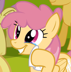 Size: 662x678 | Tagged: safe, screencap, dizzy twister, orange swirl, pegasus, pony, g4, hurricane fluttershy, background pony, cropped, crying, cute, diatwistes, female, handkerchief, mare, solo focus, tears of joy, tissue, wiping, wiping tears