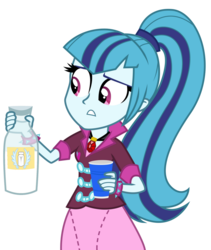 Size: 1000x1184 | Tagged: safe, sonata dusk, equestria girls, g4, my little pony equestria girls: rainbow rocks, female, milk, simple background, solo, transparent background, vector