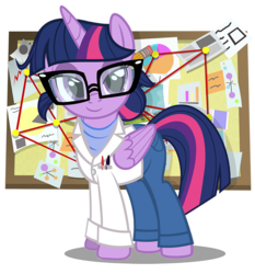 Size: 900x967 | Tagged: safe, artist:pixelkitties, sci-twi, twilight sparkle, alicorn, pony, g4, my little pony equestria girls: rainbow rocks, adorkable, charts and graphs, clothes, cute, dork, equestria girls outfit, equestria girls ponified, female, folded wings, fusion, glasses, mare, ponified, sci-twilicorn, scientist, simple background, solo, transparent background, twilight sparkle (alicorn), vector