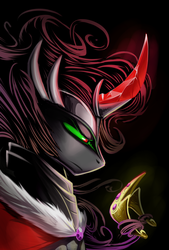 Size: 1181x1748 | Tagged: safe, artist:underpable, king sombra, g4, crown, jewelry, male, regalia, solo
