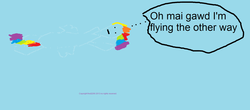 Size: 1280x562 | Tagged: safe, artist:fred2266, rainbow dash, g4, 1000 hours in ms paint, flying, masterpiece, ms paint