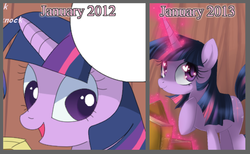 Size: 600x369 | Tagged: safe, artist:loyaldis, twilight sparkle, g4, draw this again, heart eyes, magic, wingding eyes