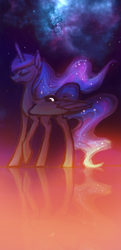 Size: 1000x2063 | Tagged: safe, artist:tracymod, princess luna, g4, female, filly, solo, woona