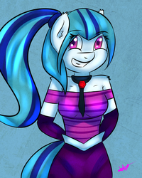 Size: 1024x1280 | Tagged: safe, artist:wolfy-pony, sonata dusk, anthro, equestria girls, g4, my little pony equestria girls: rainbow rocks, female, ponified, solo