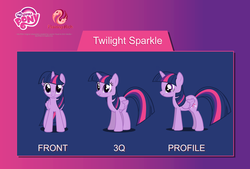 Size: 1001x675 | Tagged: safe, artist:1dkv, twilight sparkle, alicorn, pony, g4, female, mare, reference sheet, solo, twilight sparkle (alicorn)