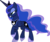 Size: 3000x2507 | Tagged: safe, artist:irisiter, princess luna, g4, female, grin, high res, raised hoof, simple background, solo, transparent background, vector