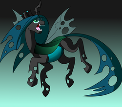 Size: 747x656 | Tagged: safe, artist:jdiddy-4life, artist:lepperb0y, artist:theunknown644, queen chrysalis, changeling, changeling queen, g4, crown, female, gradient background, jewelry, regalia, solo