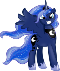 Size: 756x900 | Tagged: safe, artist:rayodragon, princess luna, alicorn, pony, g4, female, looking at you, mare, simple background, smiling, solo, transparent background