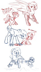 Size: 857x1500 | Tagged: safe, artist:beetlebot, oc, oc only, oc:dolly kipp, classical hippogriff, griffon, hippogriff, sketch