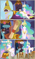 Size: 2000x3300 | Tagged: safe, artist:mlp-silver-quill, princess celestia, oc, comic:imani, g4, high res, letter, levitation, magic, scroll