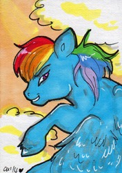 Size: 369x521 | Tagged: safe, artist:twinklestahh, rainbow dash, g4, female, solo