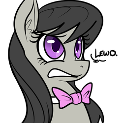 Size: 500x500 | Tagged: dead source, safe, artist:reiduran, octavia melody, earth pony, pony, g4, bowtie, female, lewd, mare, reaction image, simple background, solo, white background
