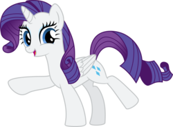 Size: 1600x1178 | Tagged: dead source, safe, artist:overdriv3n, rarity, alicorn, pony, g4, pinkie pride, animation error, female, mare, race swap, raricorn, simple background, solo, transparent background, vector