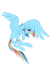 Size: 800x981 | Tagged: safe, artist:lumoslightning, rainbow dash, g4, female, simple background, solo, spread wings, transparent background