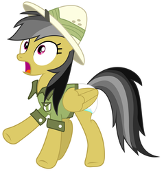 Size: 2100x2195 | Tagged: safe, artist:mlpcutepic, daring do, g4, diaper, female, high res, non-baby in diaper, solo