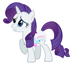 Size: 1795x1633 | Tagged: safe, artist:mlpcutepic, rarity, g4, diaper, female, non-baby in diaper, solo