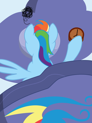 Size: 3600x4800 | Tagged: safe, artist:s.guri, rainbow dash, g4, bed, vector