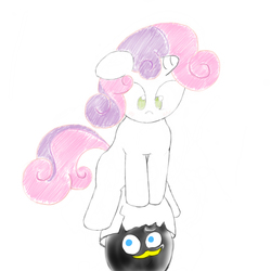 Size: 702x702 | Tagged: safe, artist:fromamida, sweetie belle, g4, calimero