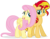 Size: 905x698 | Tagged: safe, artist:shizow, fluttershy, sunset shimmer, pegasus, pony, unicorn, g4, female, lesbian, mare, ship:sunshyne, shipping, simple background, transparent background, vector