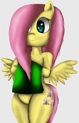 Size: 885x1385 | Tagged: safe, artist:king-sombrero, fluttershy, pony, g4, bipedal, female, hind legs, legs together, solo